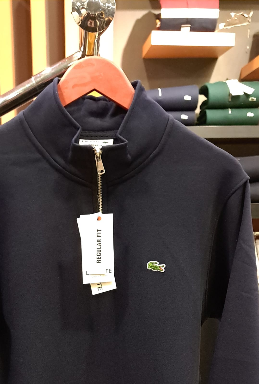 Quarter Zippers with Classic Logo (Navy)