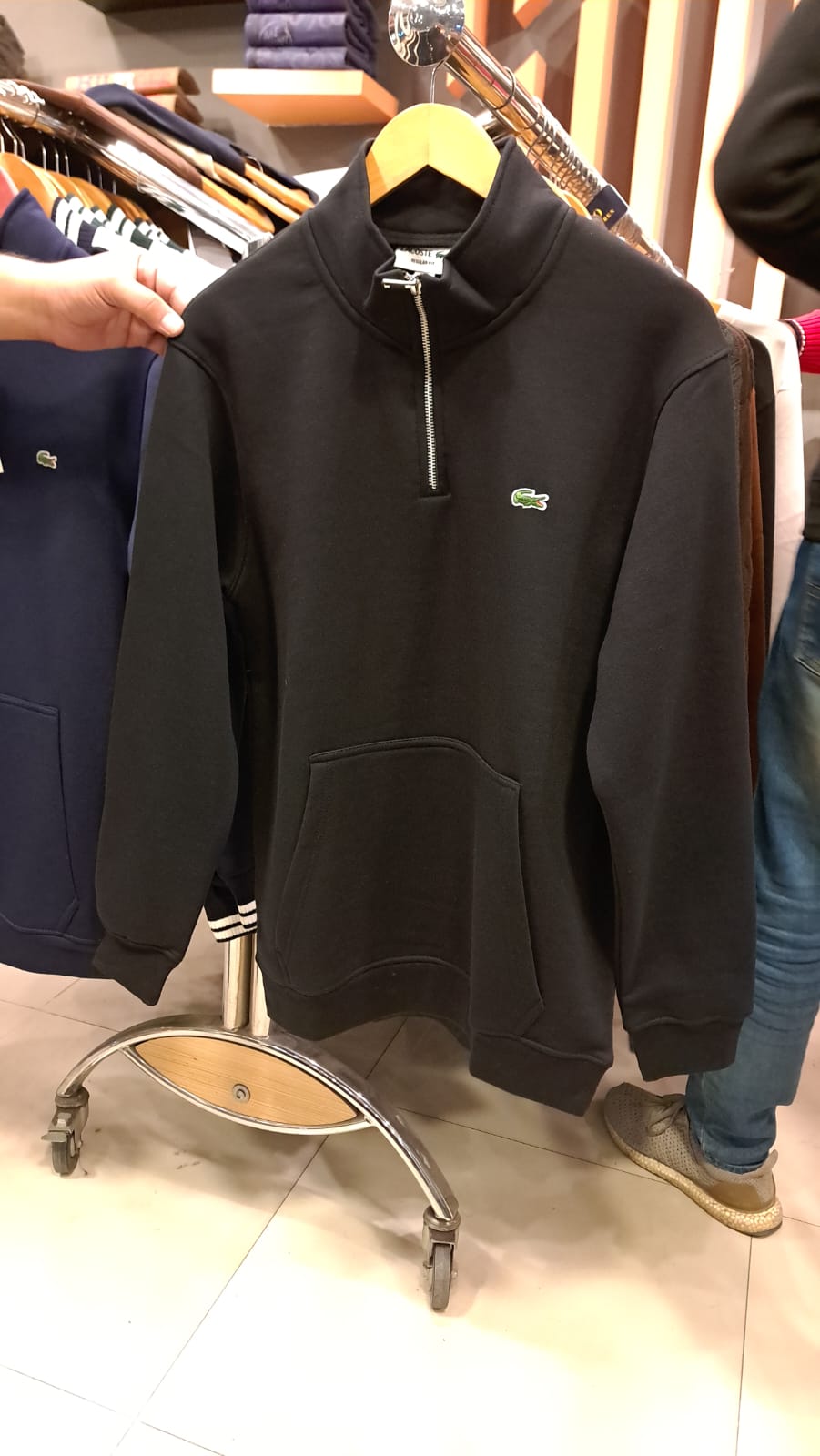 Quarter Zippers with Classic Logo (Black)