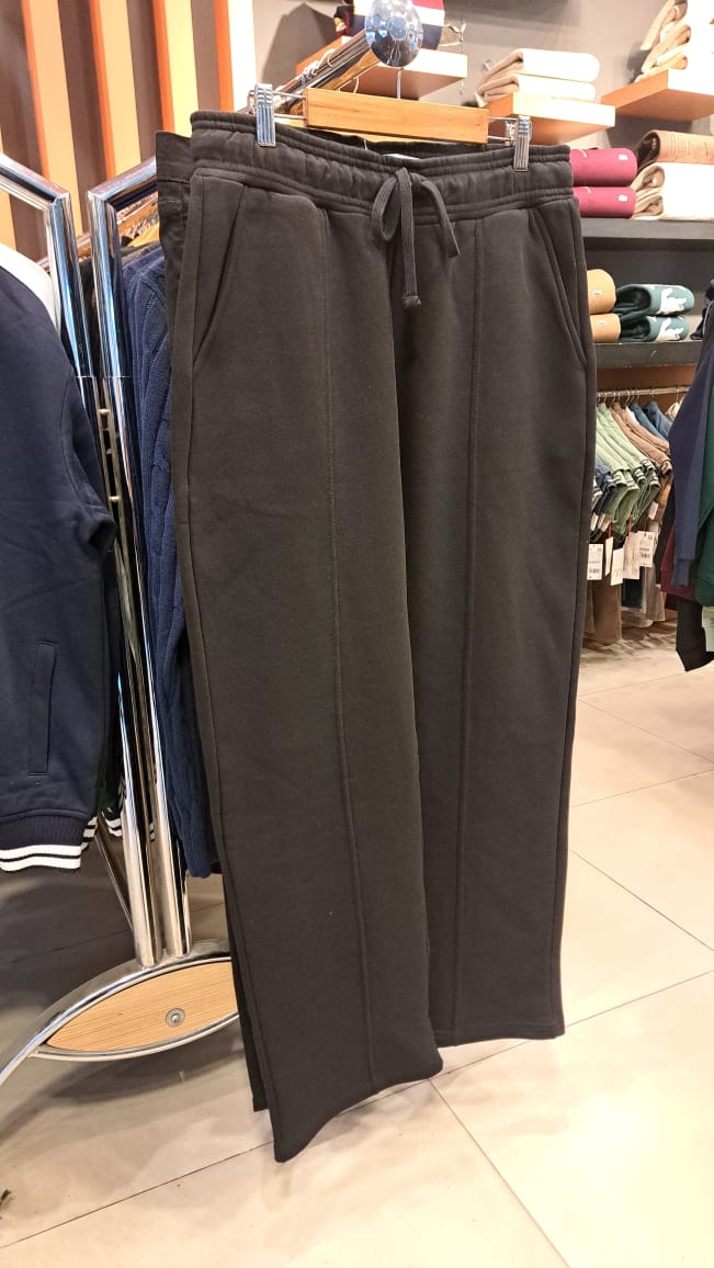 WIIDE LEG FLEECE JOGGING TROUSERS