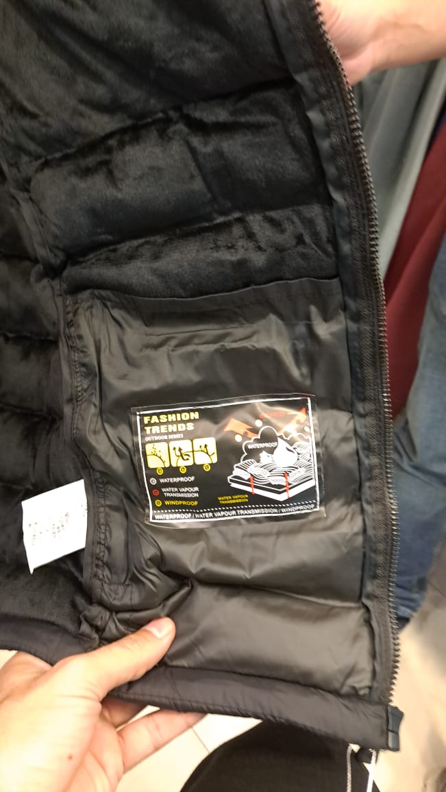 Puffer Jacket with Detachable Hoodie (Black)