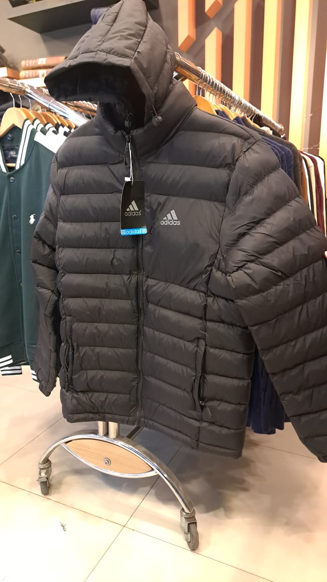 Puffer Jacket with Detachable Hoodie (Black)