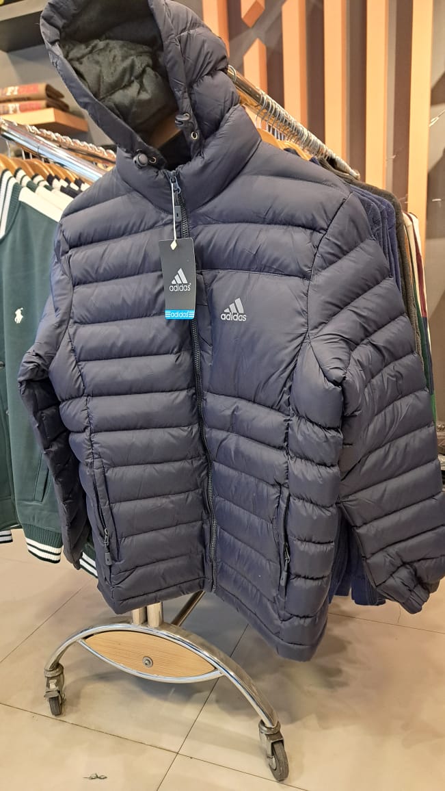 Puffer Jacket with Detachable Hoodie (Navy)