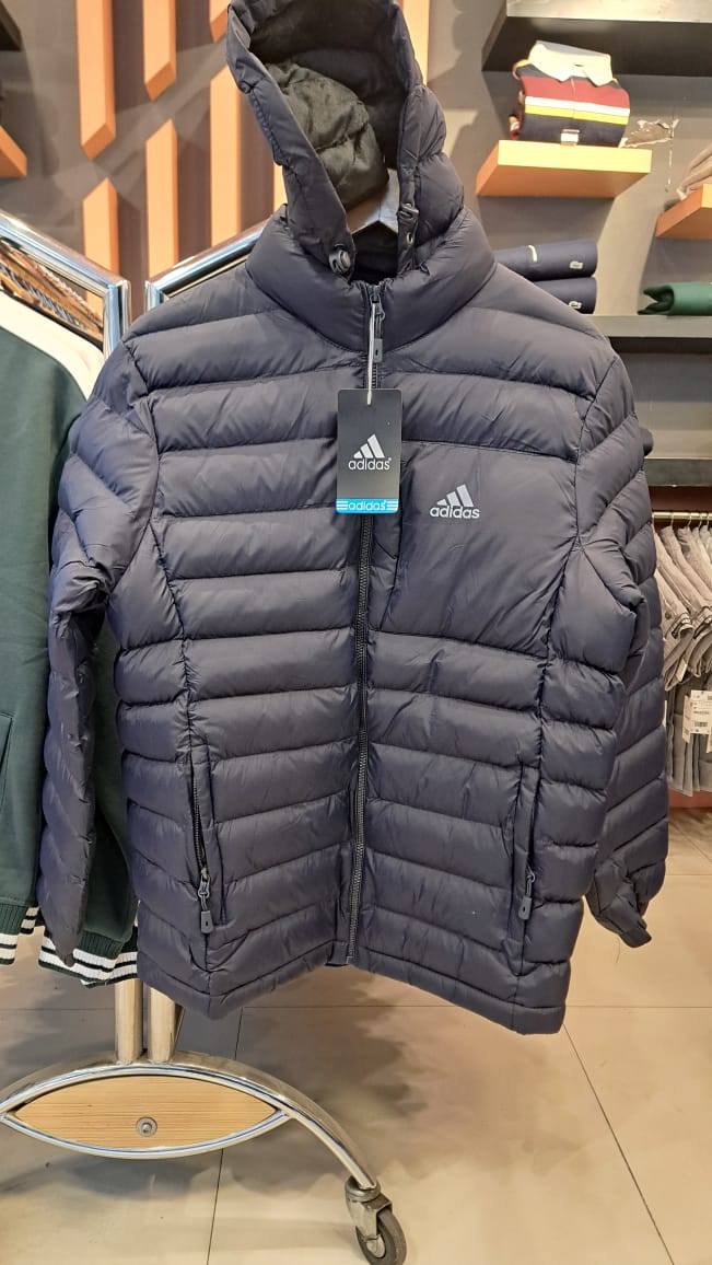 Puffer Jacket with Detachable Hoodie (Navy)
