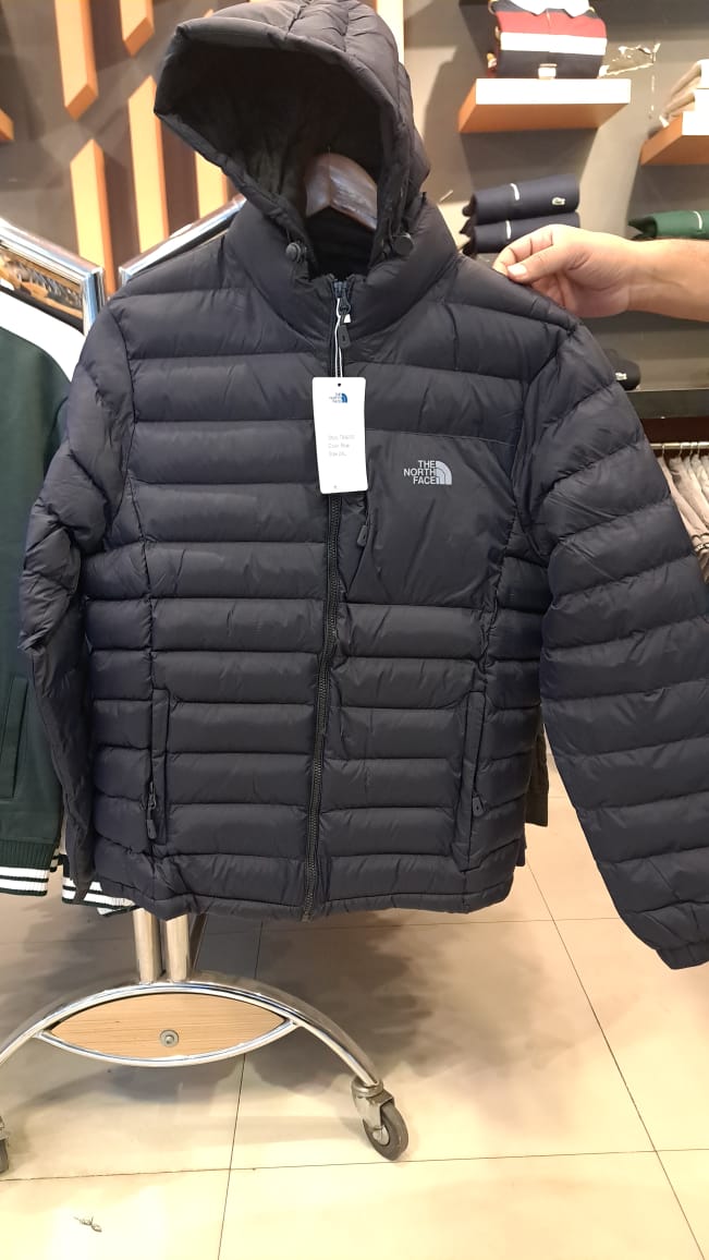 Puffer Jacket with Detachable Hoodie (Navy)