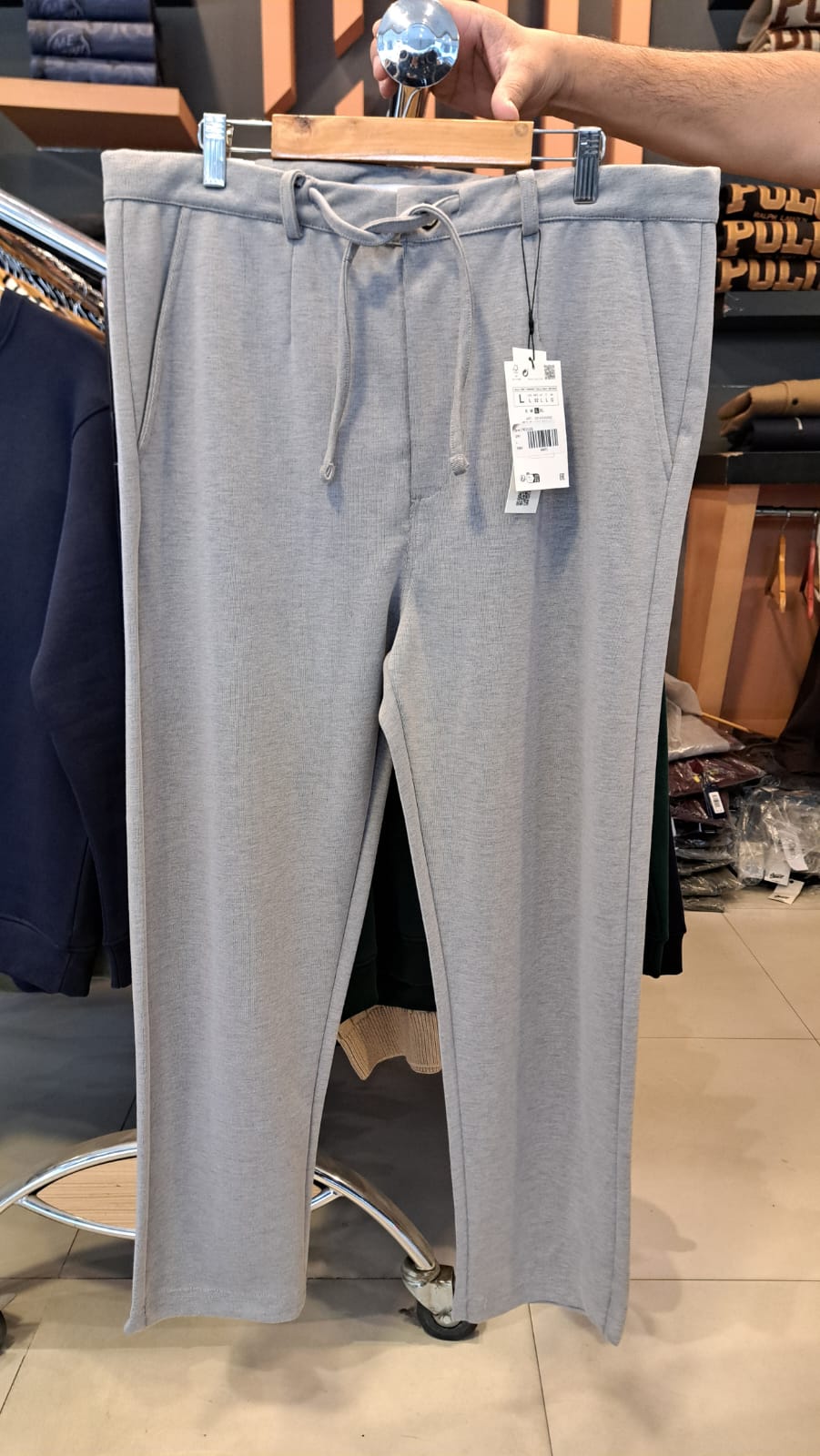 SLIM STRAIGHT TECHNICAL Fabric PANTS