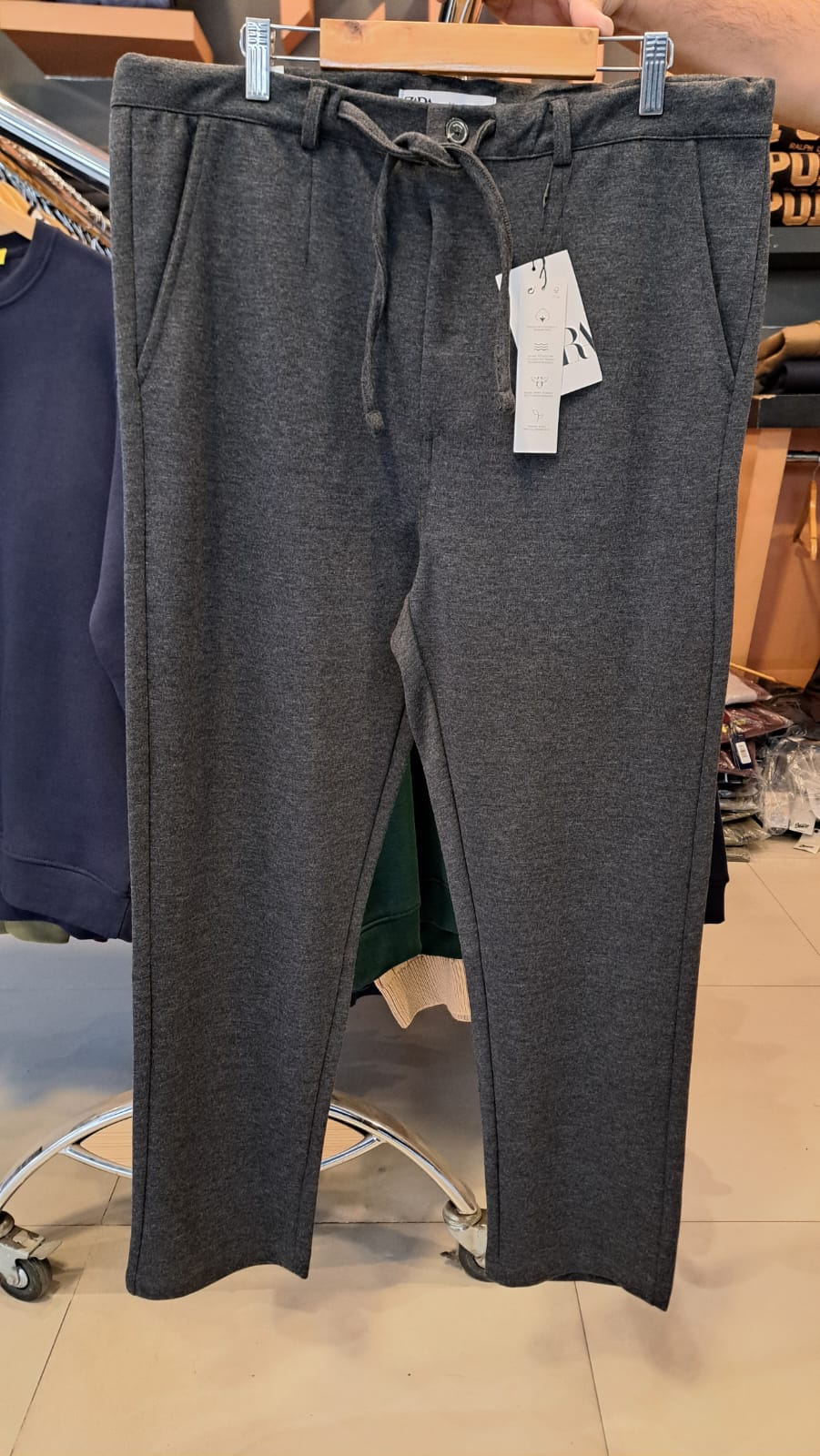 SLIM STRAIGHT TECHNICAL Fabric PANTS