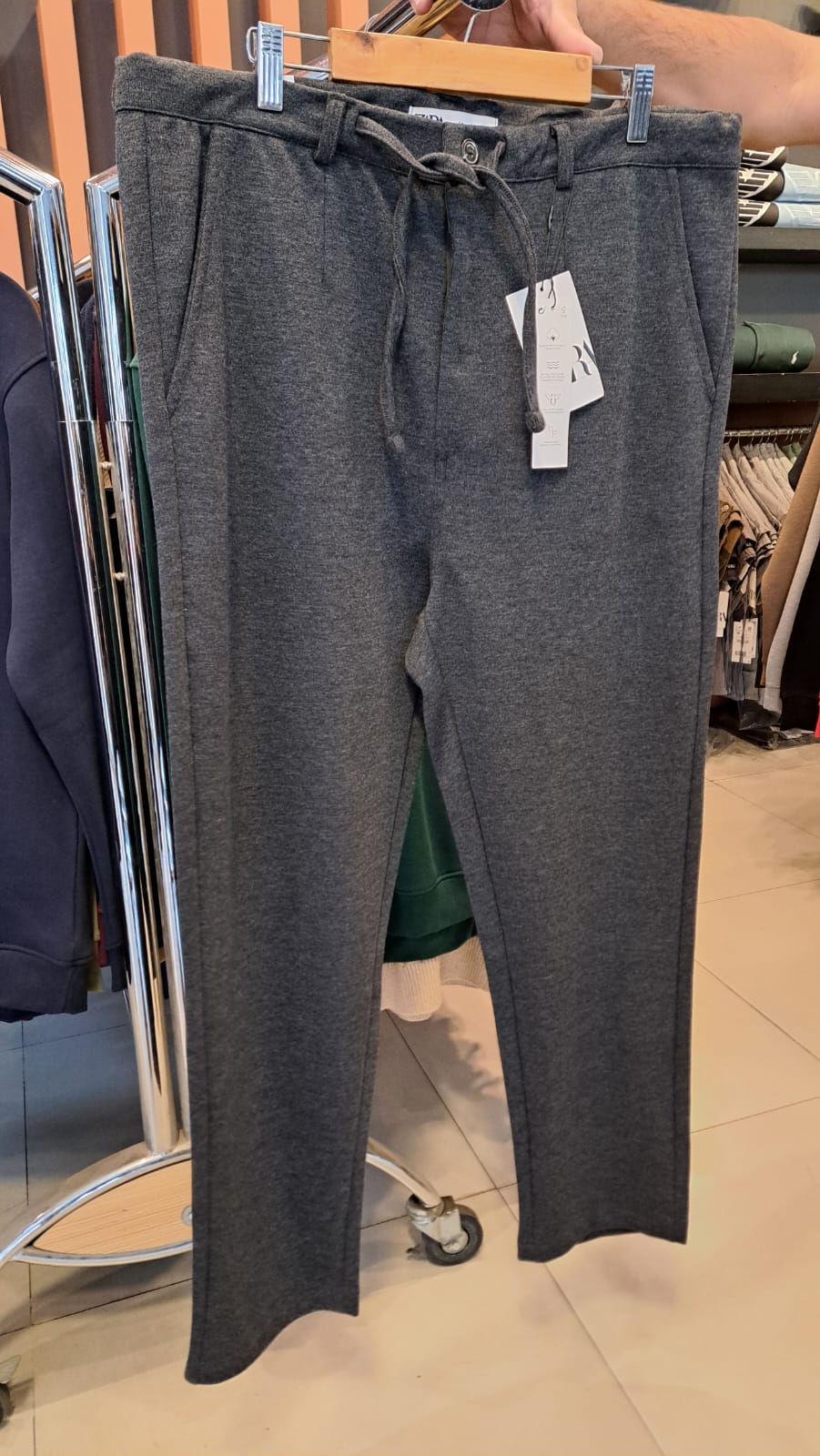 SLIM STRAIGHT TECHNICAL Fabric PANTS