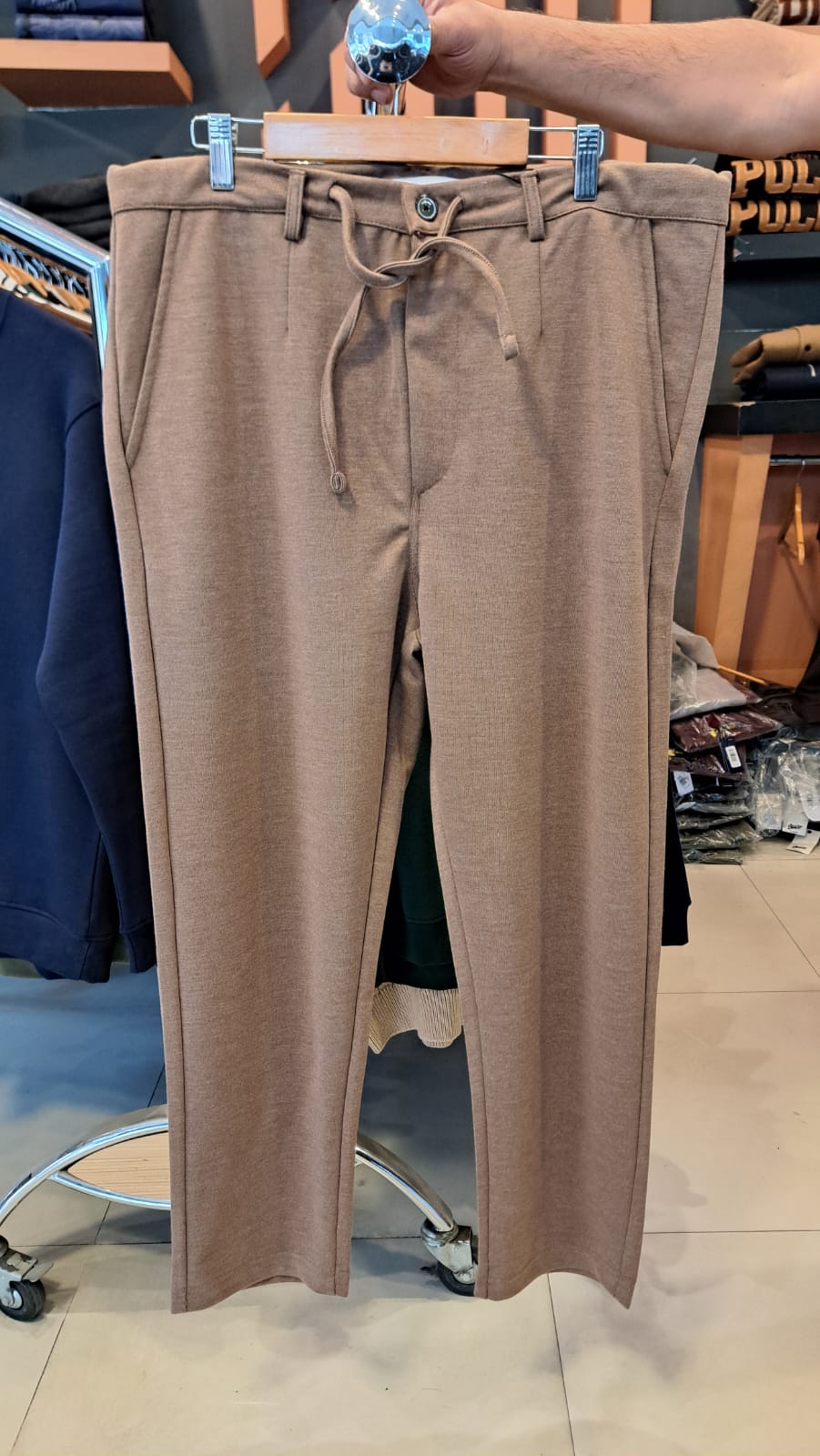 SLIM STRAIGHT TECHNICAL Fabric PANTS