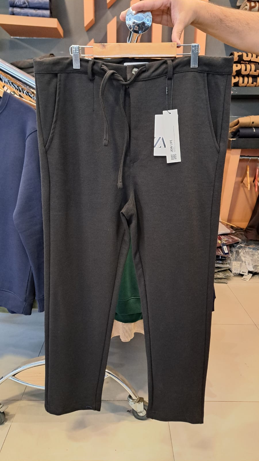 SLIM STRAIGHT TECHNICAL Fabric PANTS