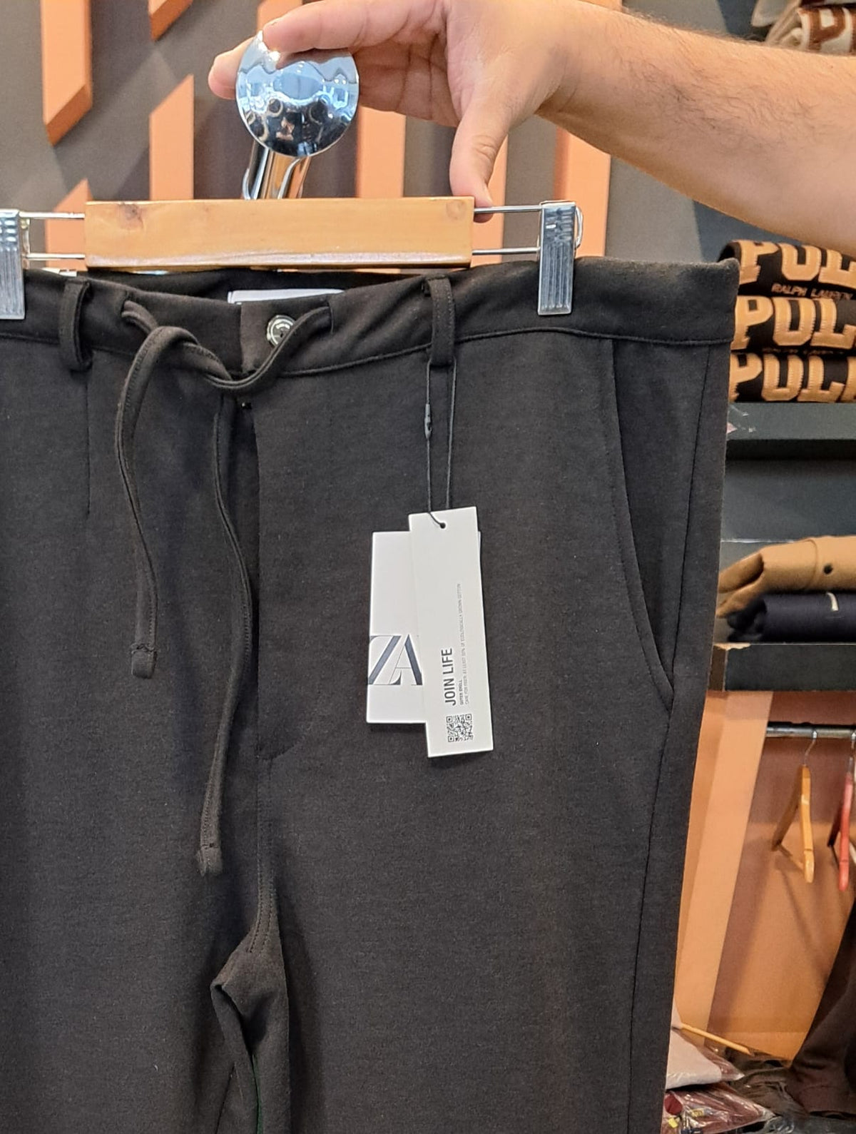 SLIM STRAIGHT TECHNICAL Fabric PANTS