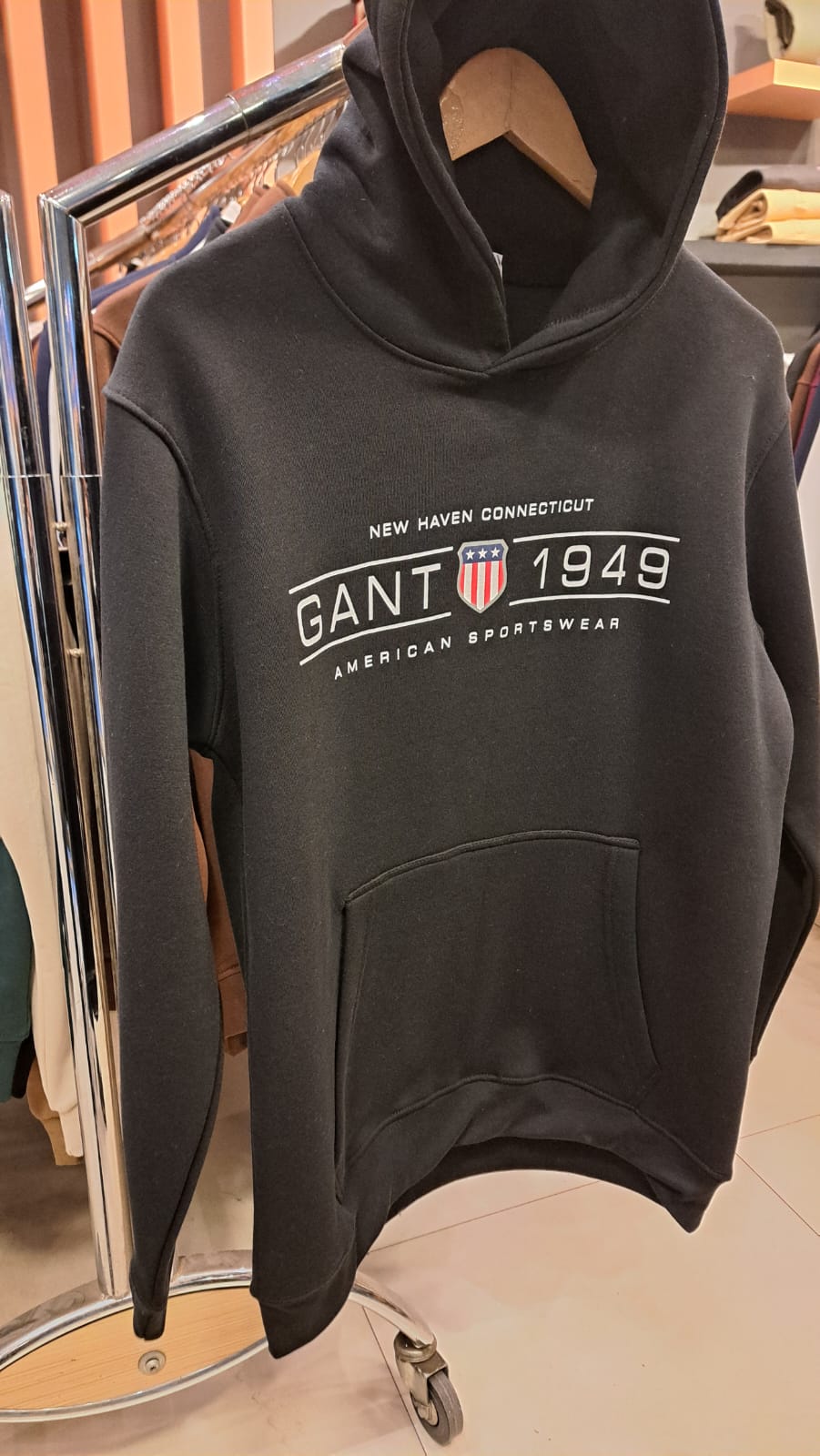 Pull Over Hoodie with Printed Logo (Black)