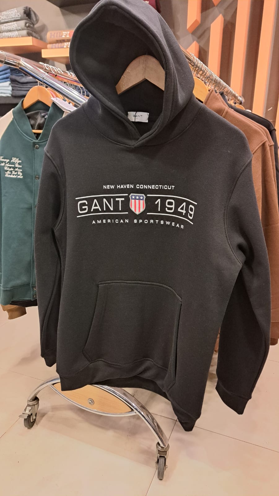 Pull Over Hoodie with Printed Logo (Black)