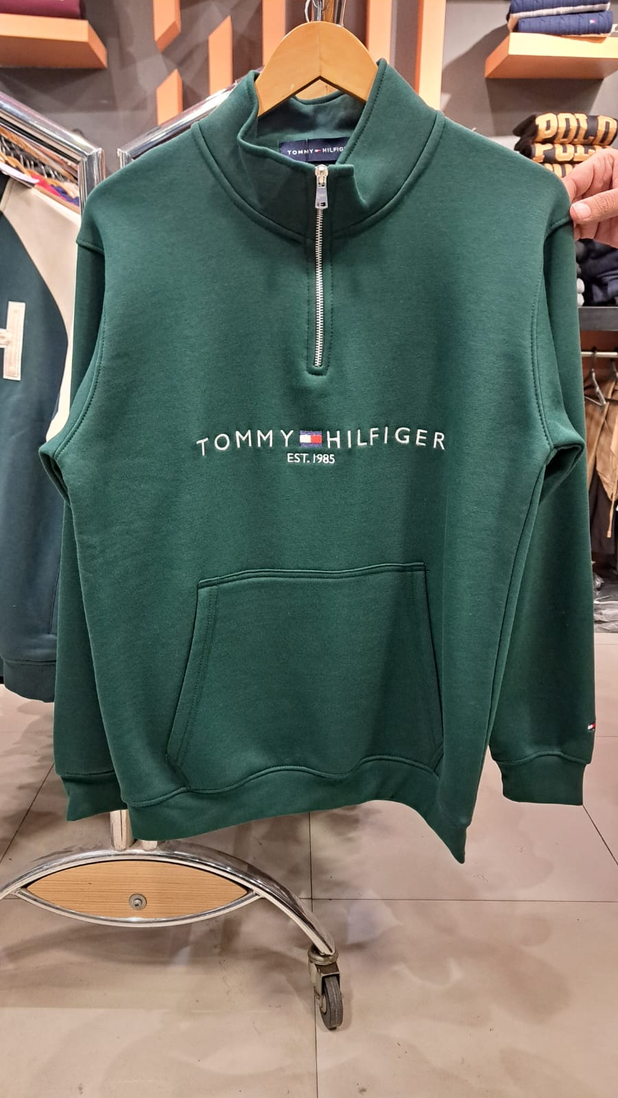 Quarter Zipper with Embroidered Logo