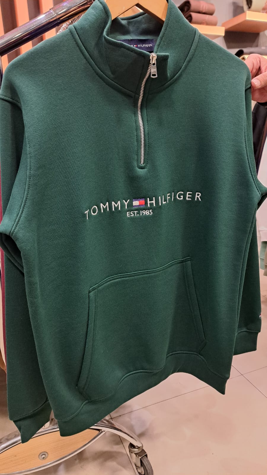 Quarter Zipper with Embroidered Logo
