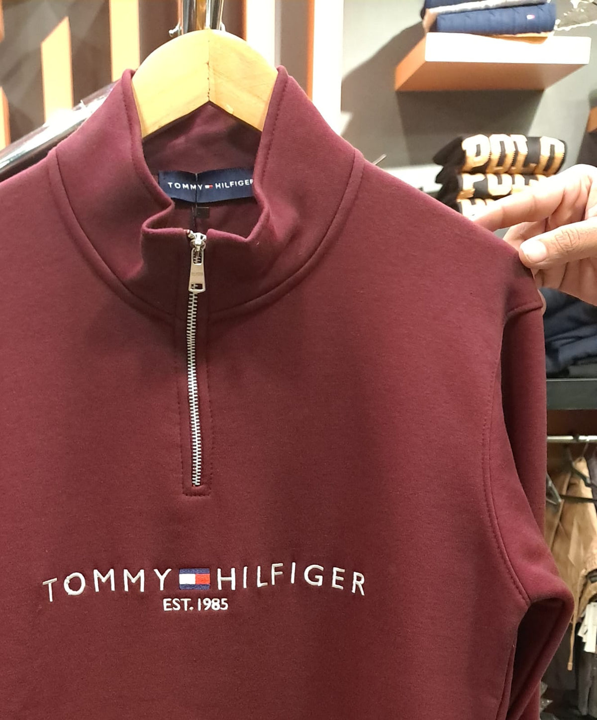 Quarter Zipper with Embroidered Logo