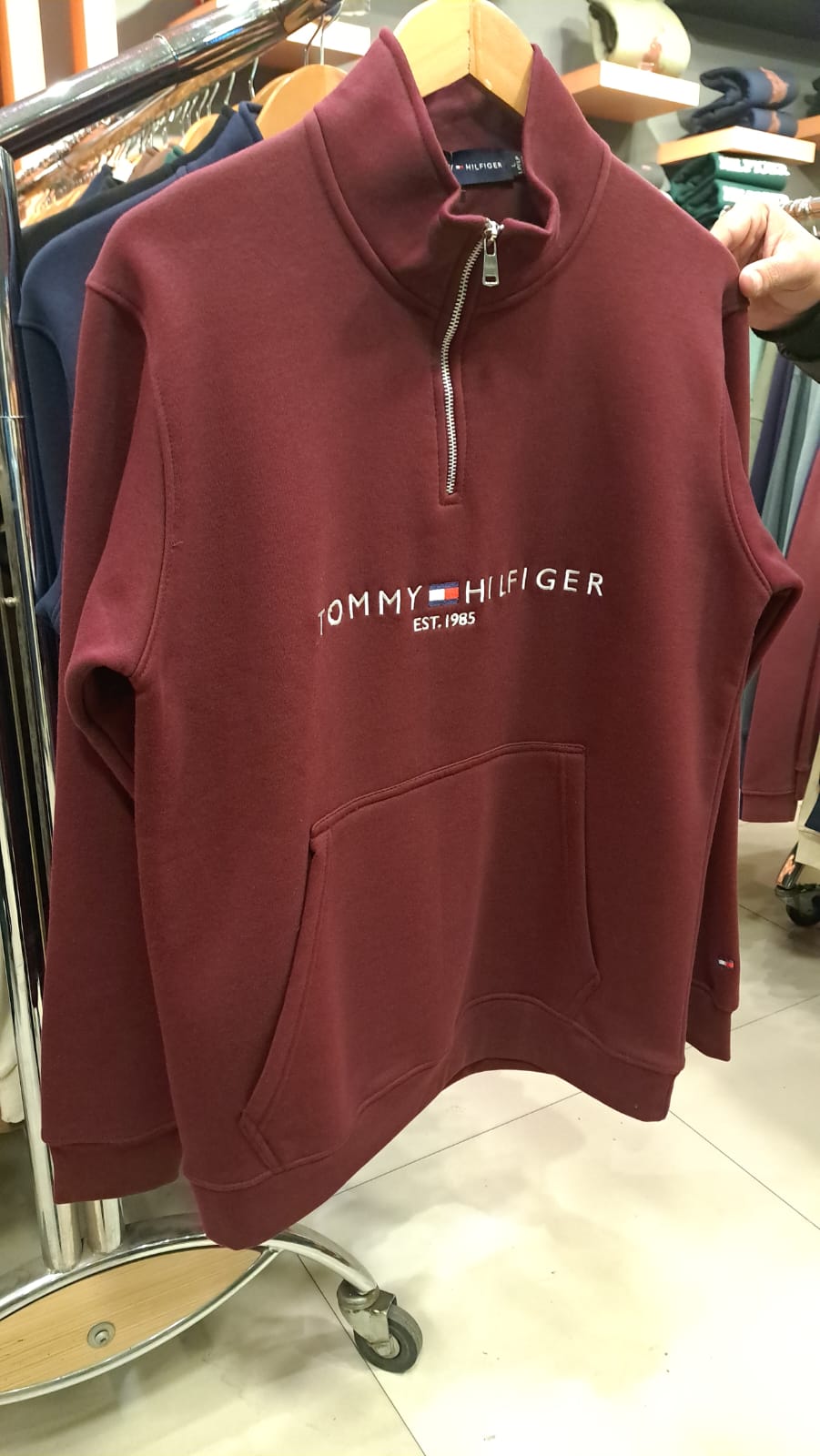 Quarter Zipper with Embroidered Logo