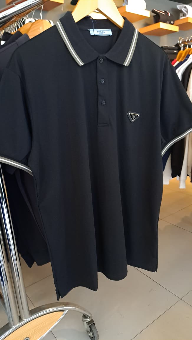 Metallic Logo Polo Shirt (Black)