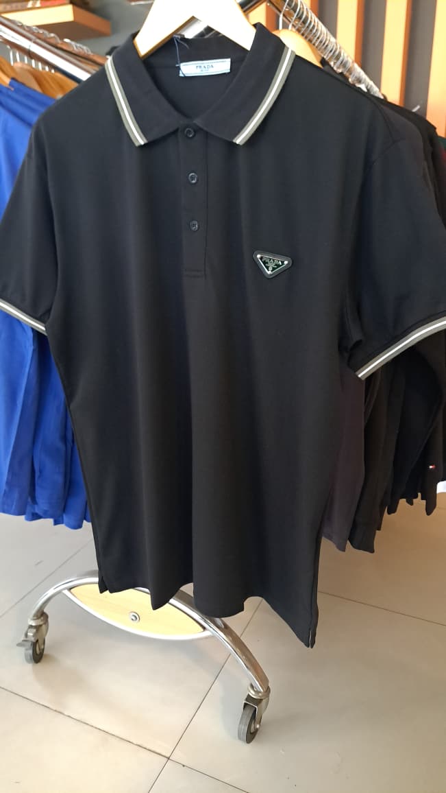 Metallic Logo Polo Shirt (Black)