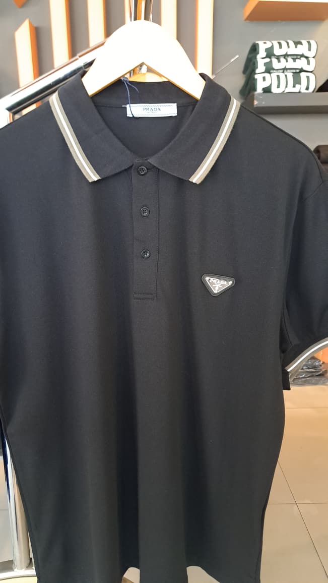 Metallic Logo Polo Shirt (Black)
