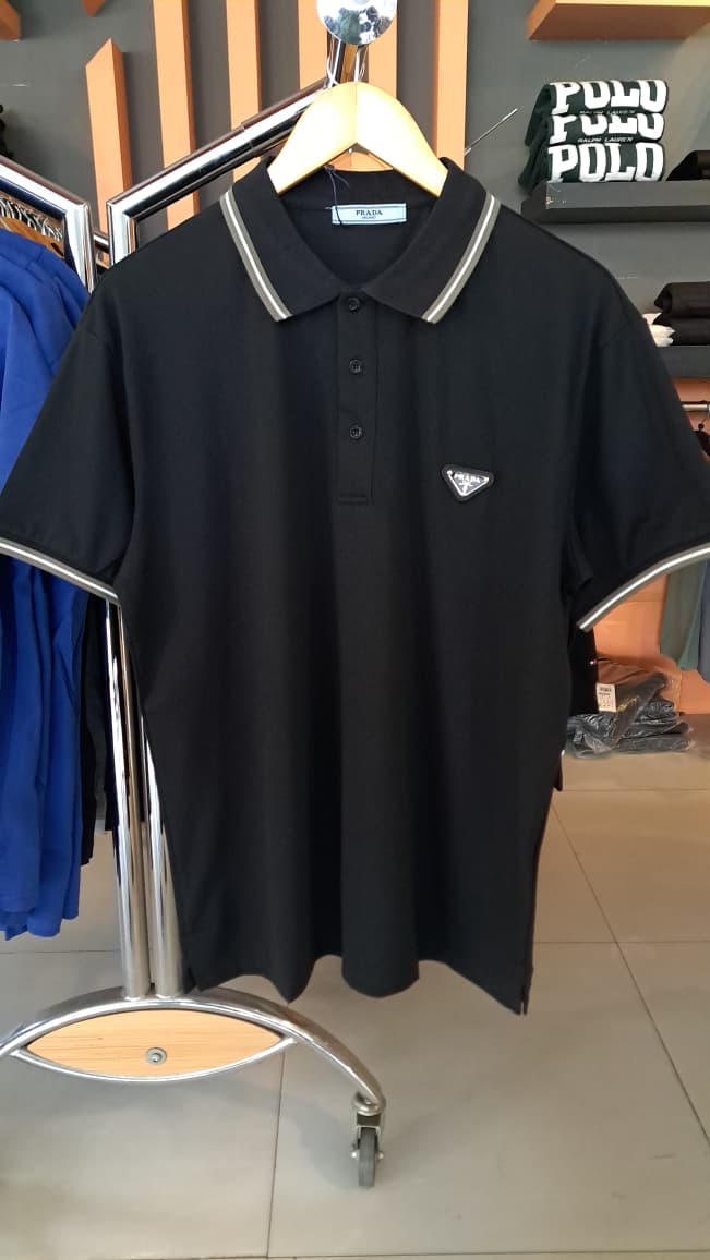 Metallic Logo Polo Shirt (Black)