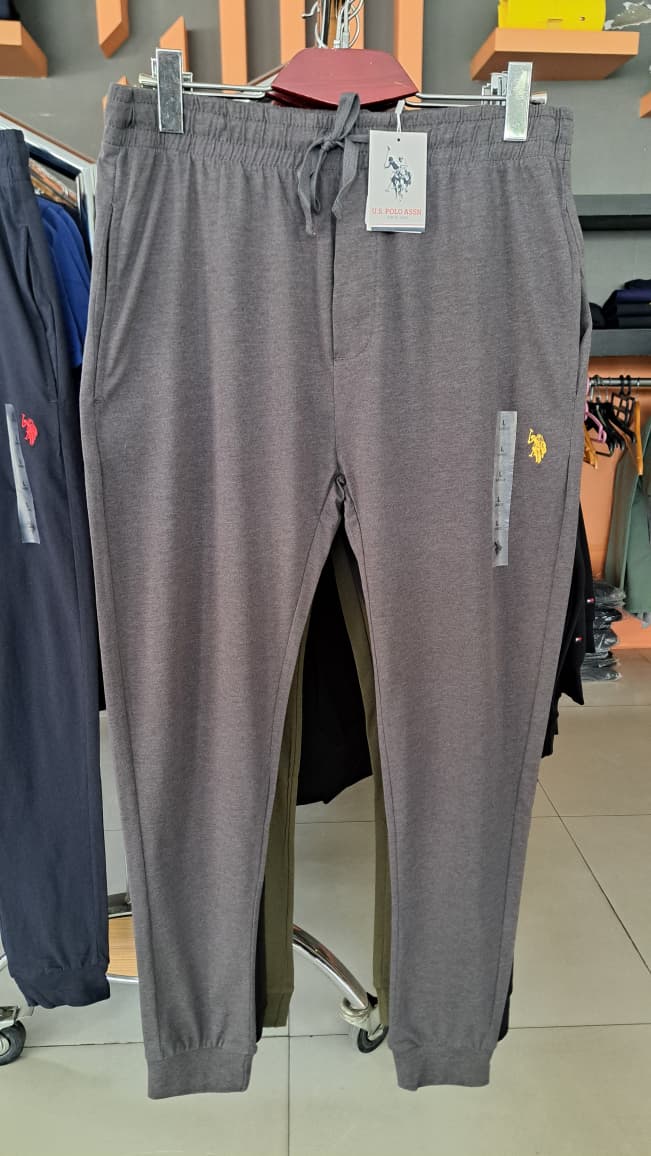 Classic Logo Cotton Jogger Pants (Charcoal Grey)