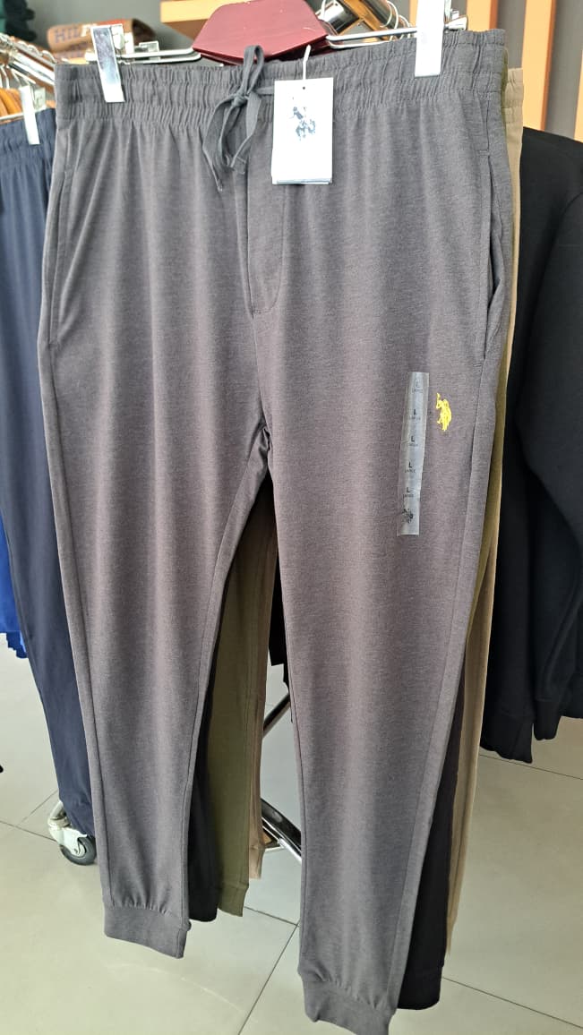 Classic Logo Cotton Jogger Pants (Charcoal Grey)
