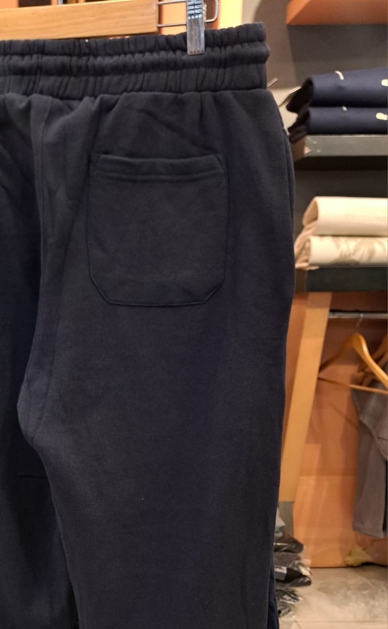 CUFFED HEMS FLEECE JOGGING TROUSERS (NAVY)
