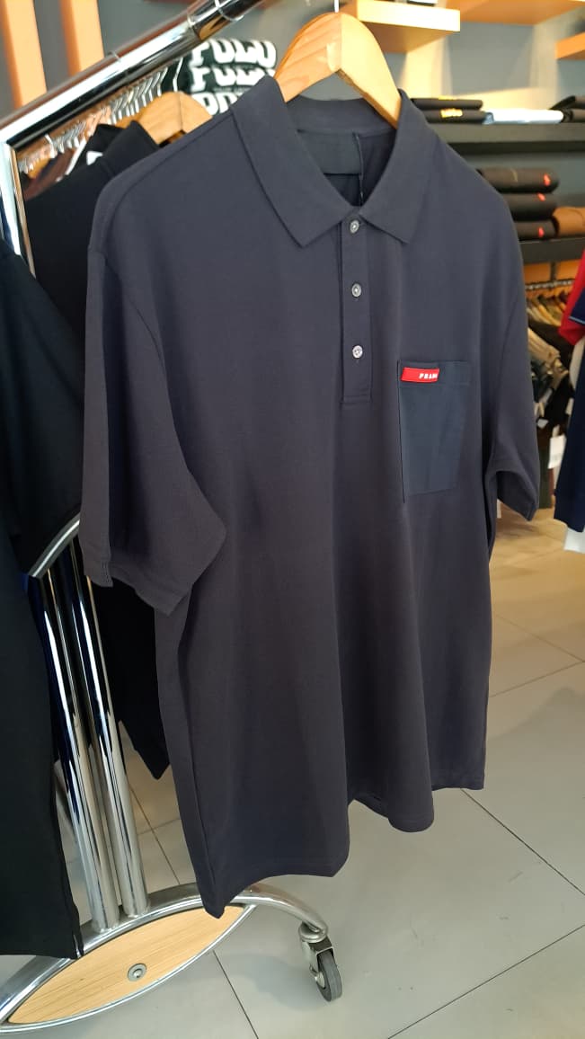Rubber Logo Polo Shirt (Black)
