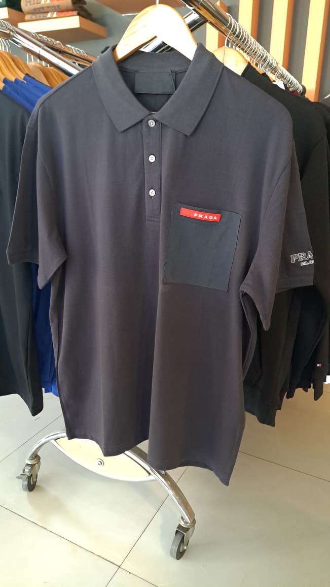 Rubber Logo Polo Shirt (Black)