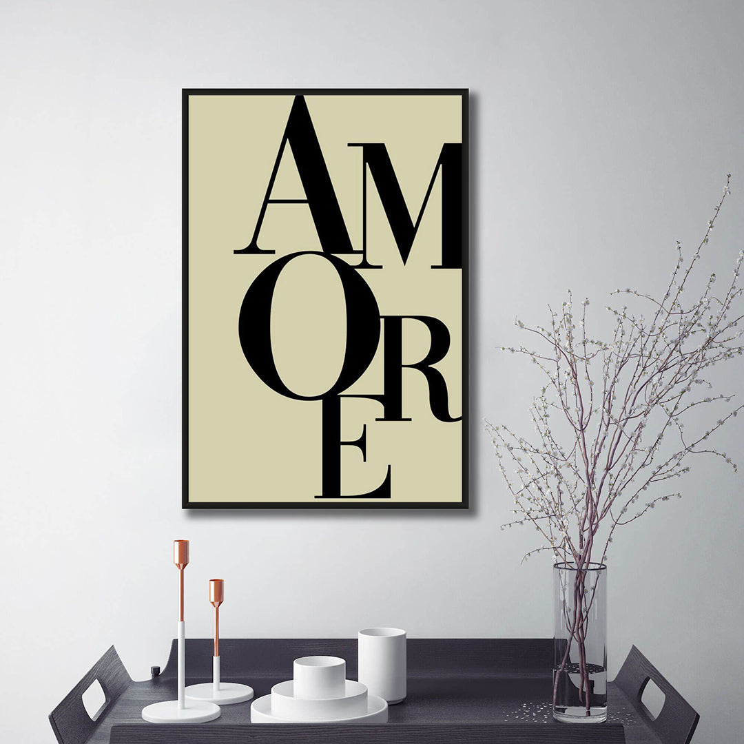 Amore Citron Typography Art
