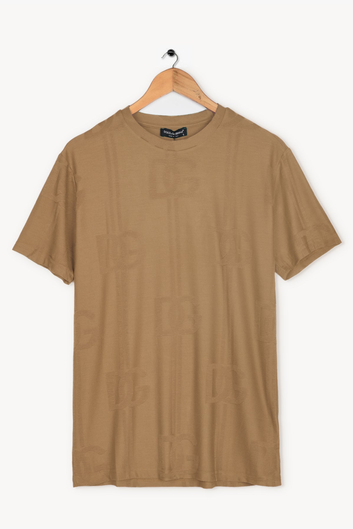iconic LINEN BLEND DG MOTIF JACQUARD TEE
