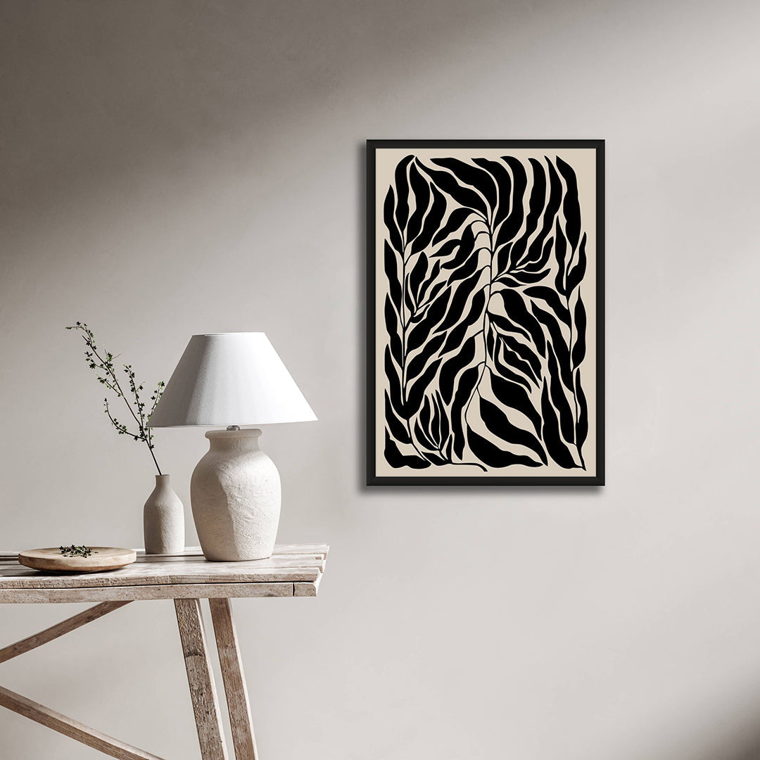 Contained Leaves Abstract Art