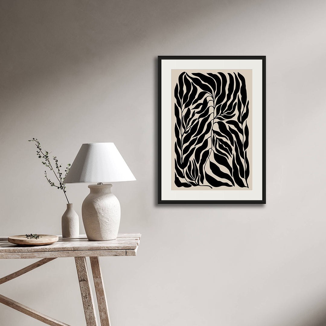 Contained Leaves Abstract Art