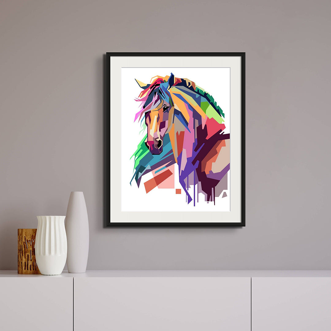 Abstract Contours Stallion Art