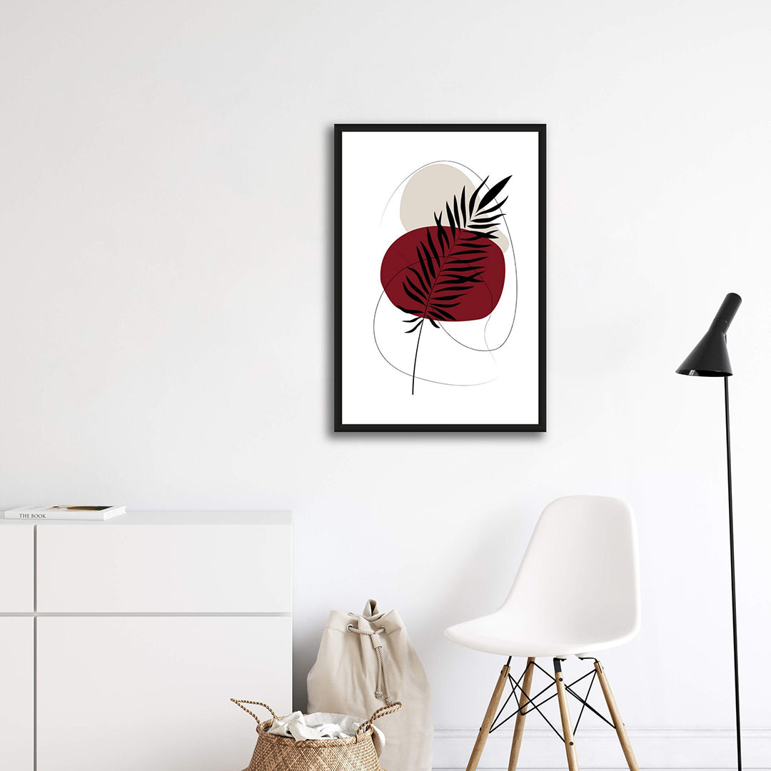 Rosewood Abstract Leaves Art