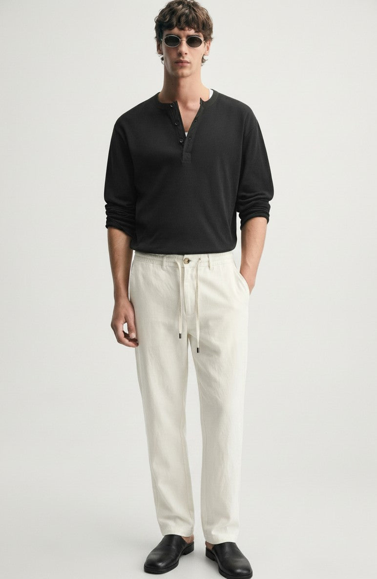 LINEN WEAVE TROUSERS
