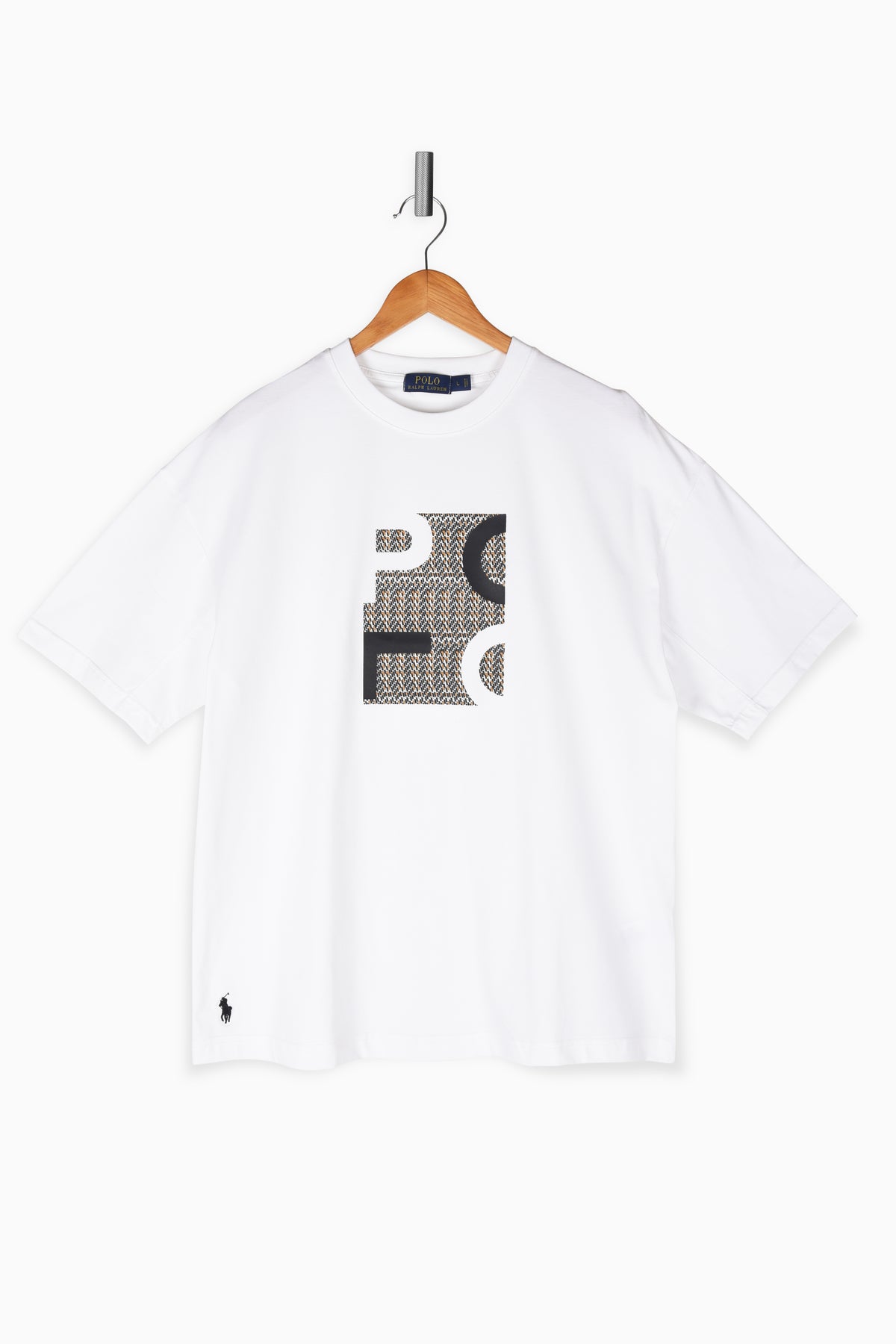 Over Sized Heritage Monogram White T-shirt