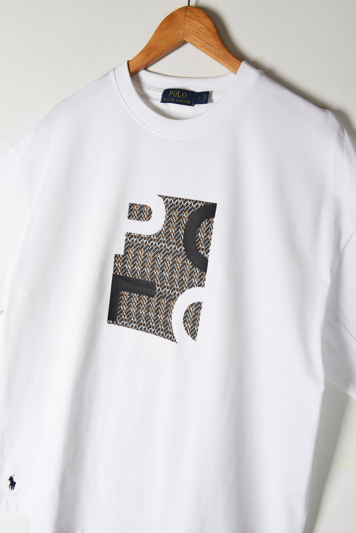 Over Sized Heritage Monogram White T-shirt