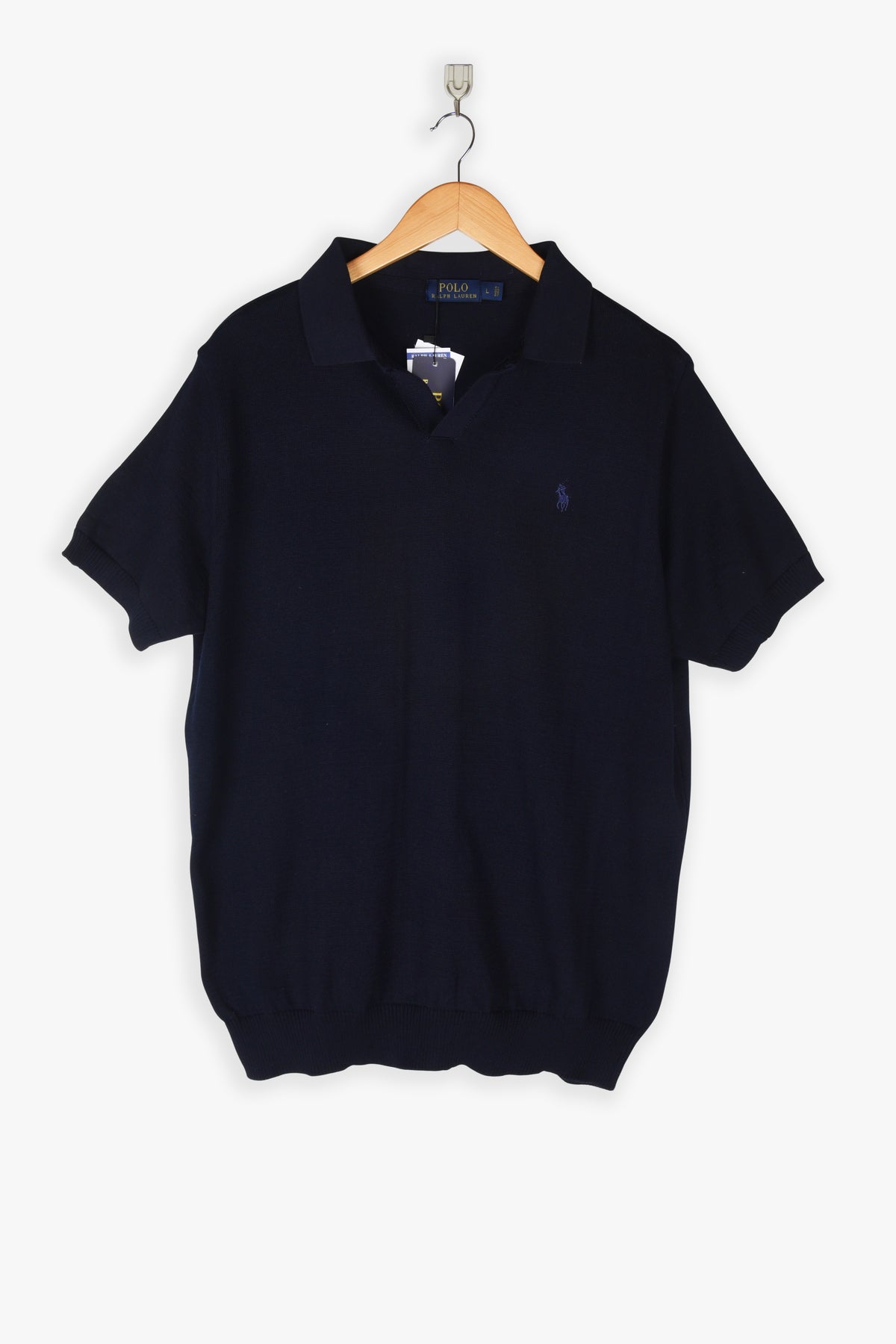 Small Pony Knitted Navy Polo