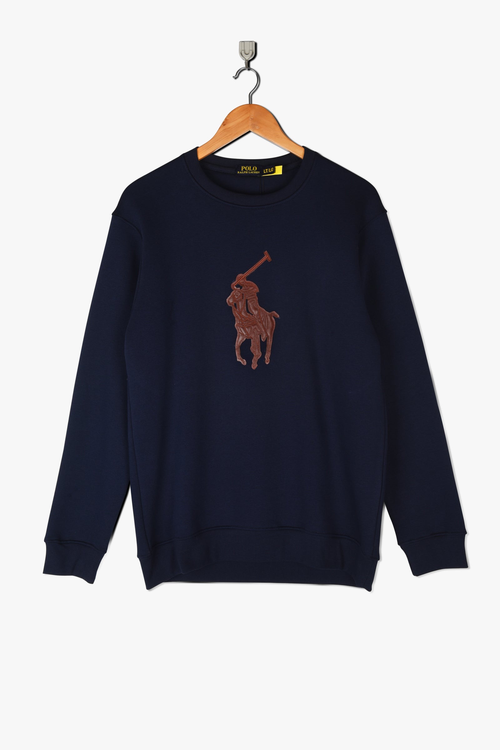 Pony Embroidered Patch Sweatshirt (Navy)