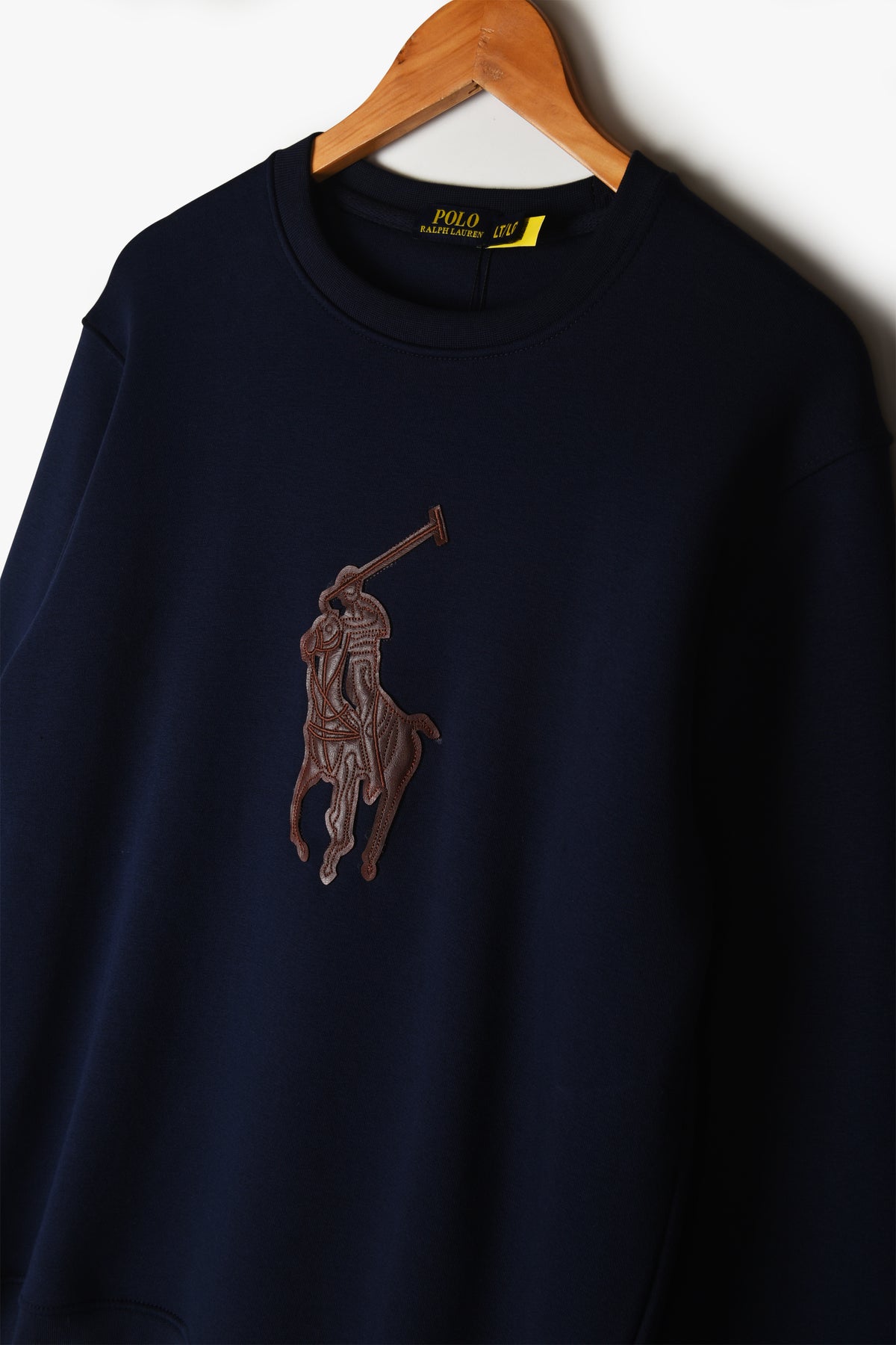 Pony Embroidered Patch Sweatshirt (Navy)