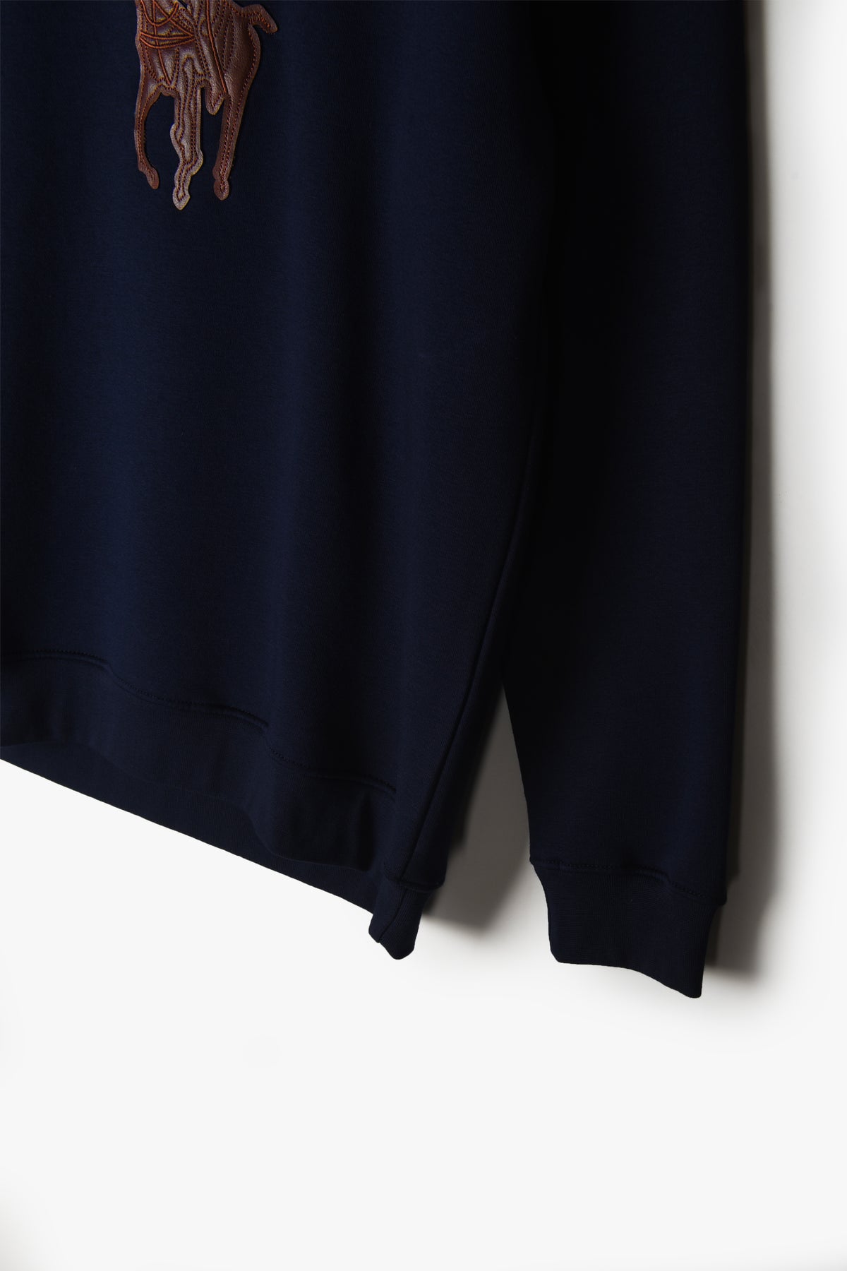 Pony Embroidered Patch Sweatshirt (Navy)