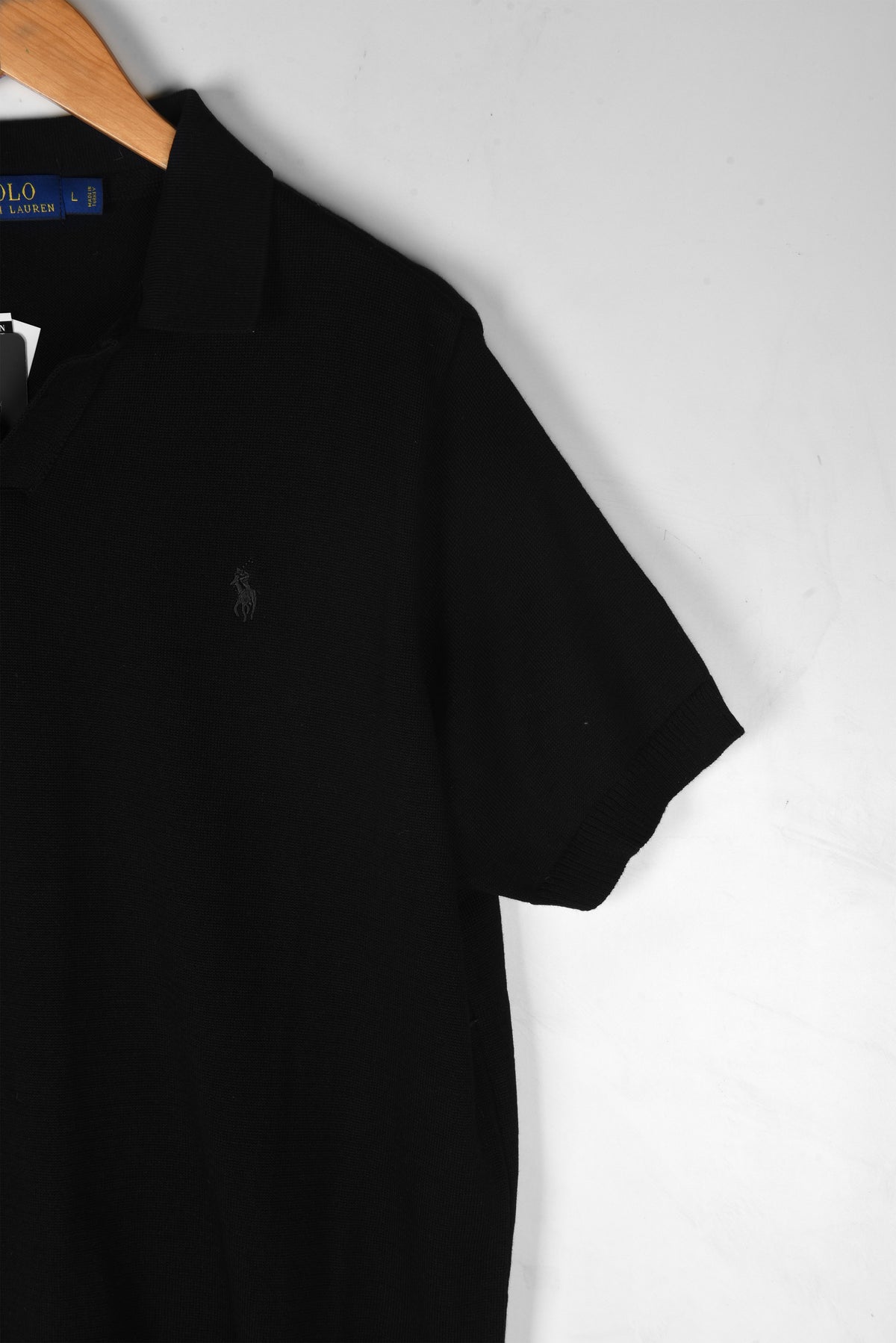 Small Pony Knitted Black Polo