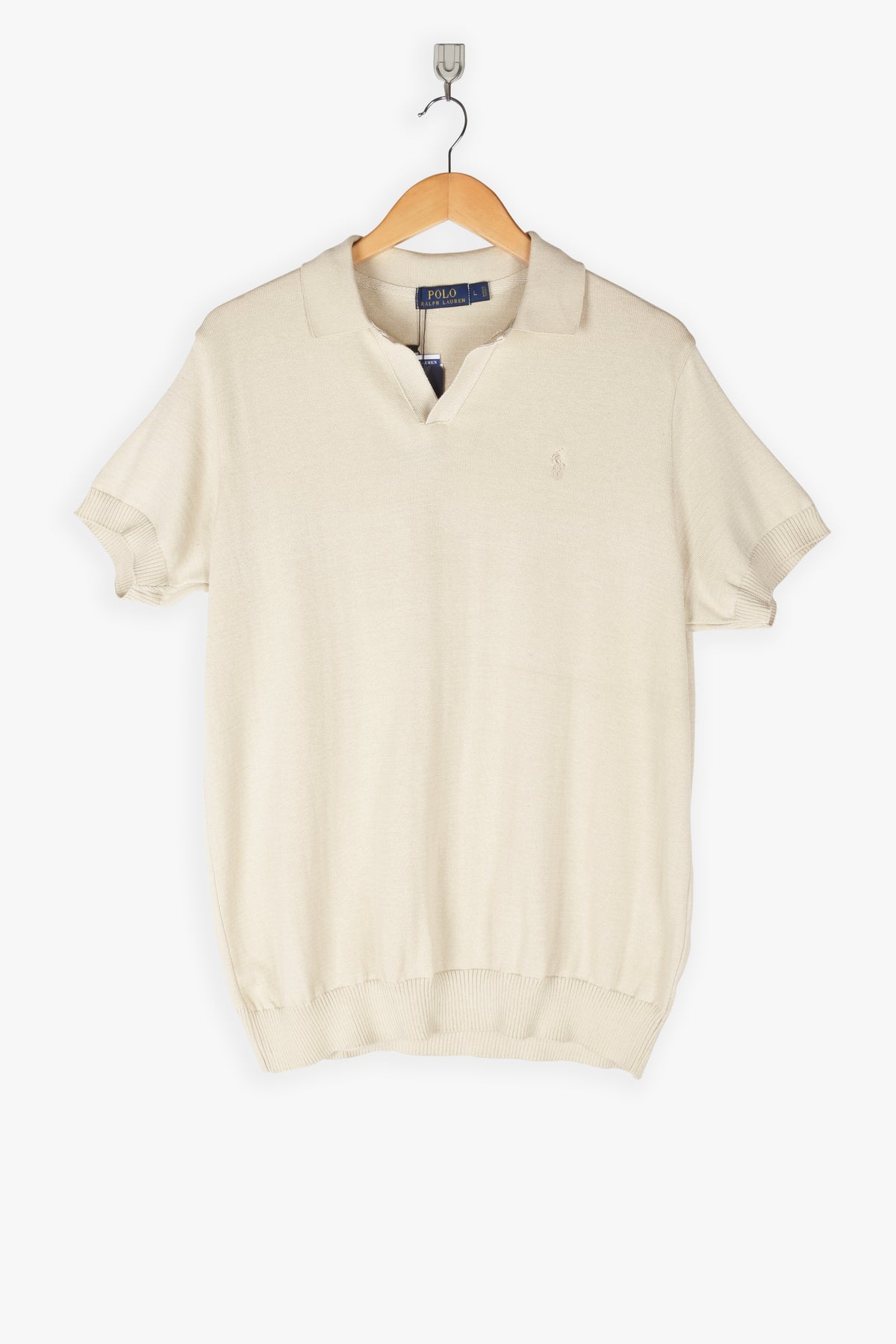 Small Pony Knitted Off White Polo