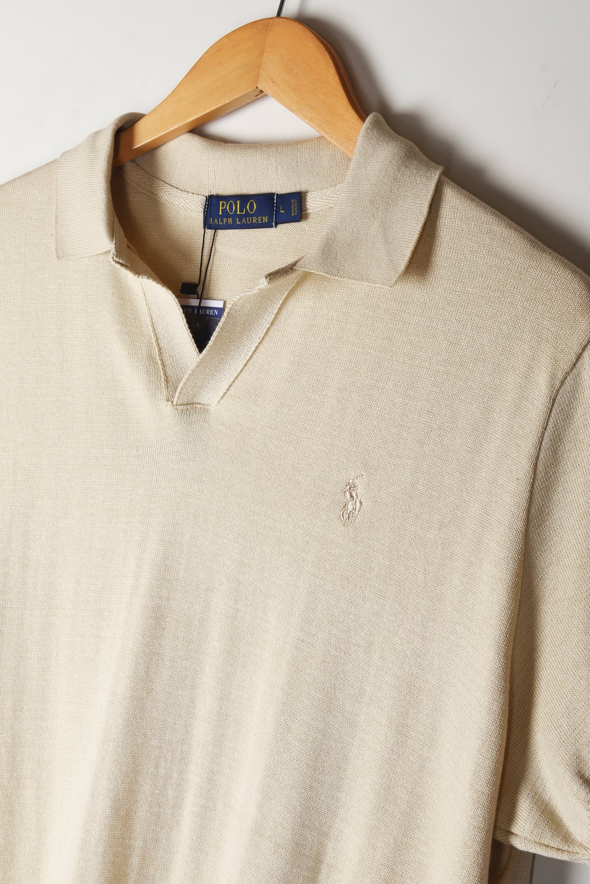 Small Pony Knitted Off White Polo