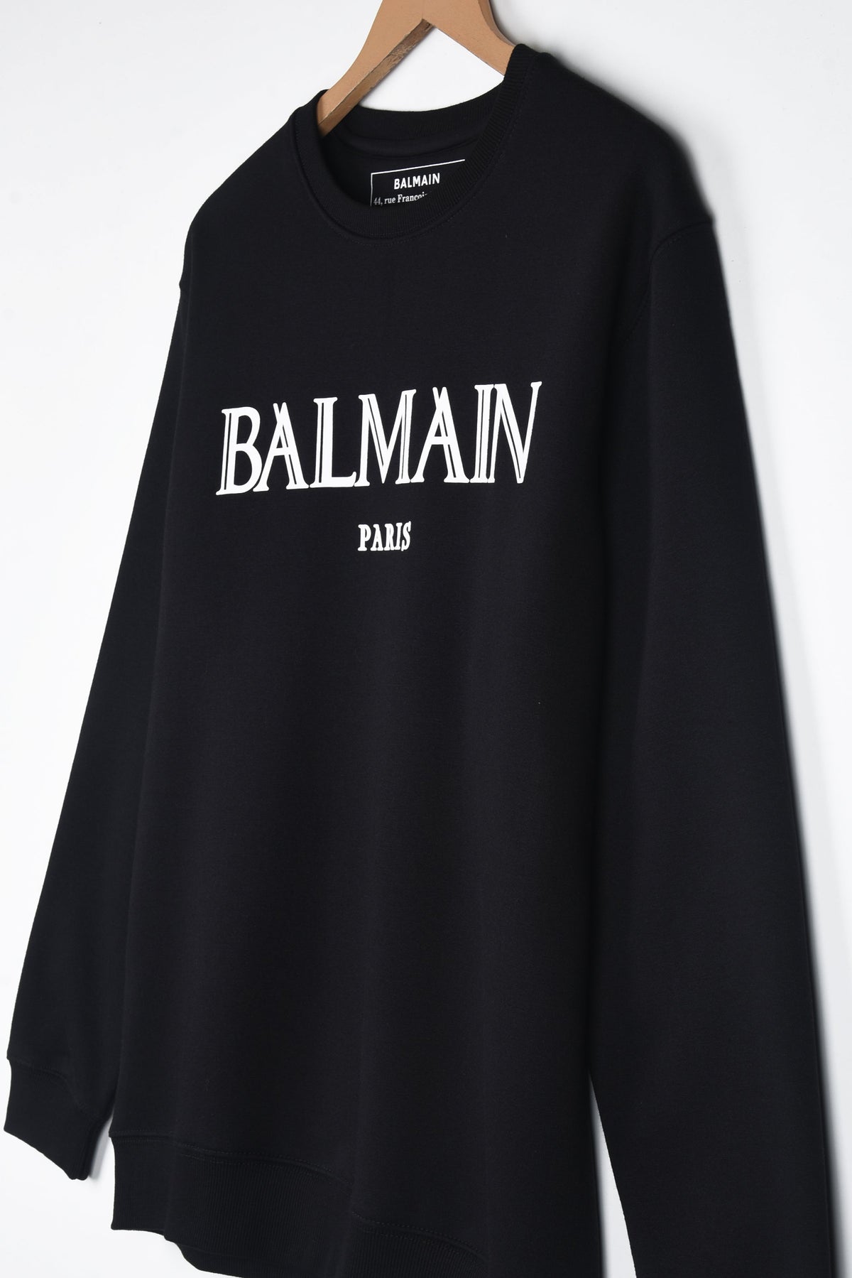 Sweatshirt With Rubber Roman Balmain Logo