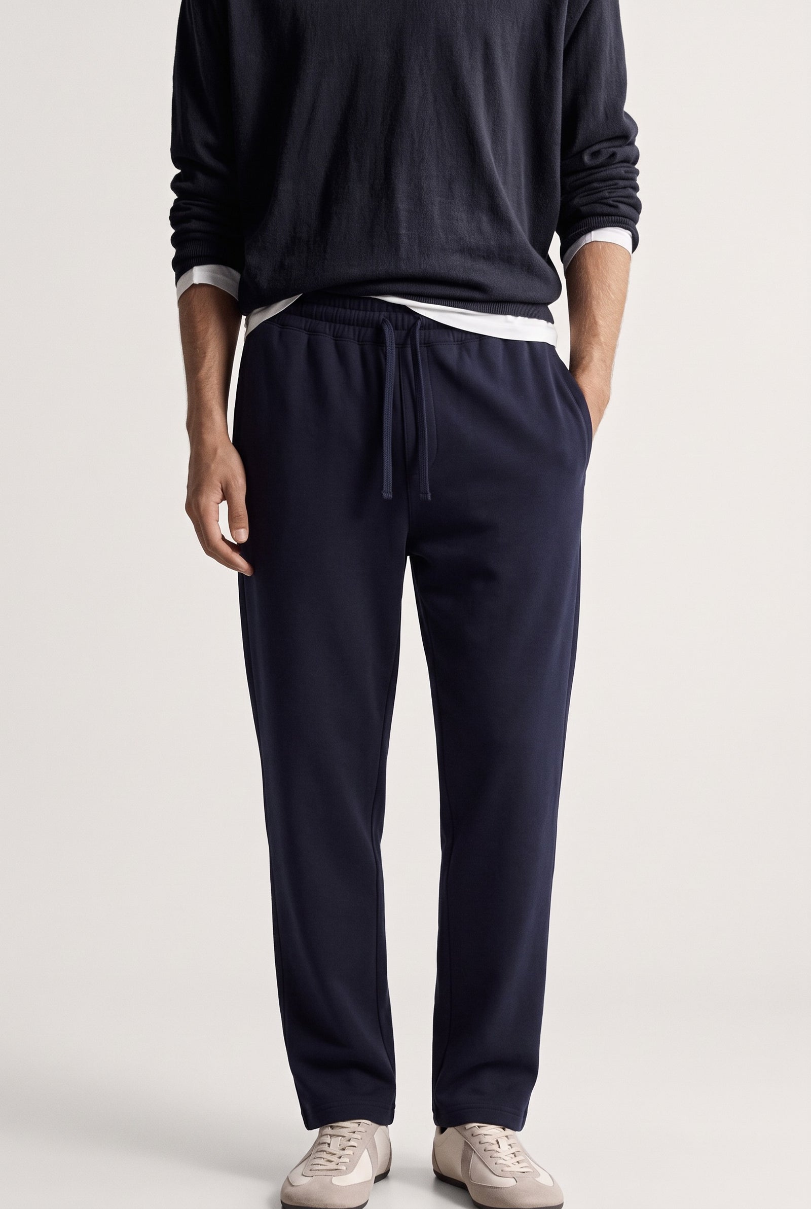Loose Fit Trousers (Navy)