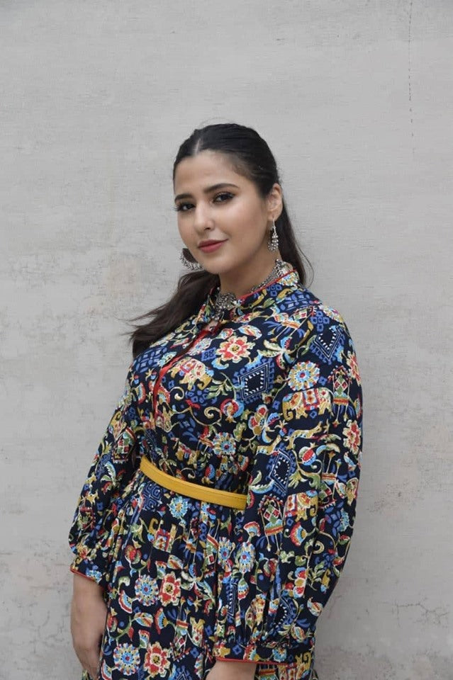 Tropical Floral Print Top