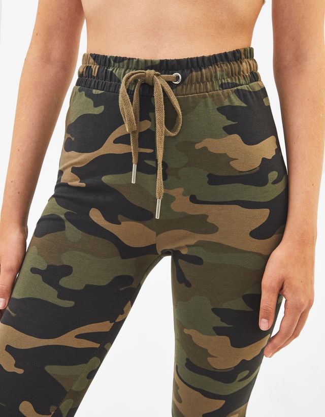 Dark Camouflage Plush Leggings