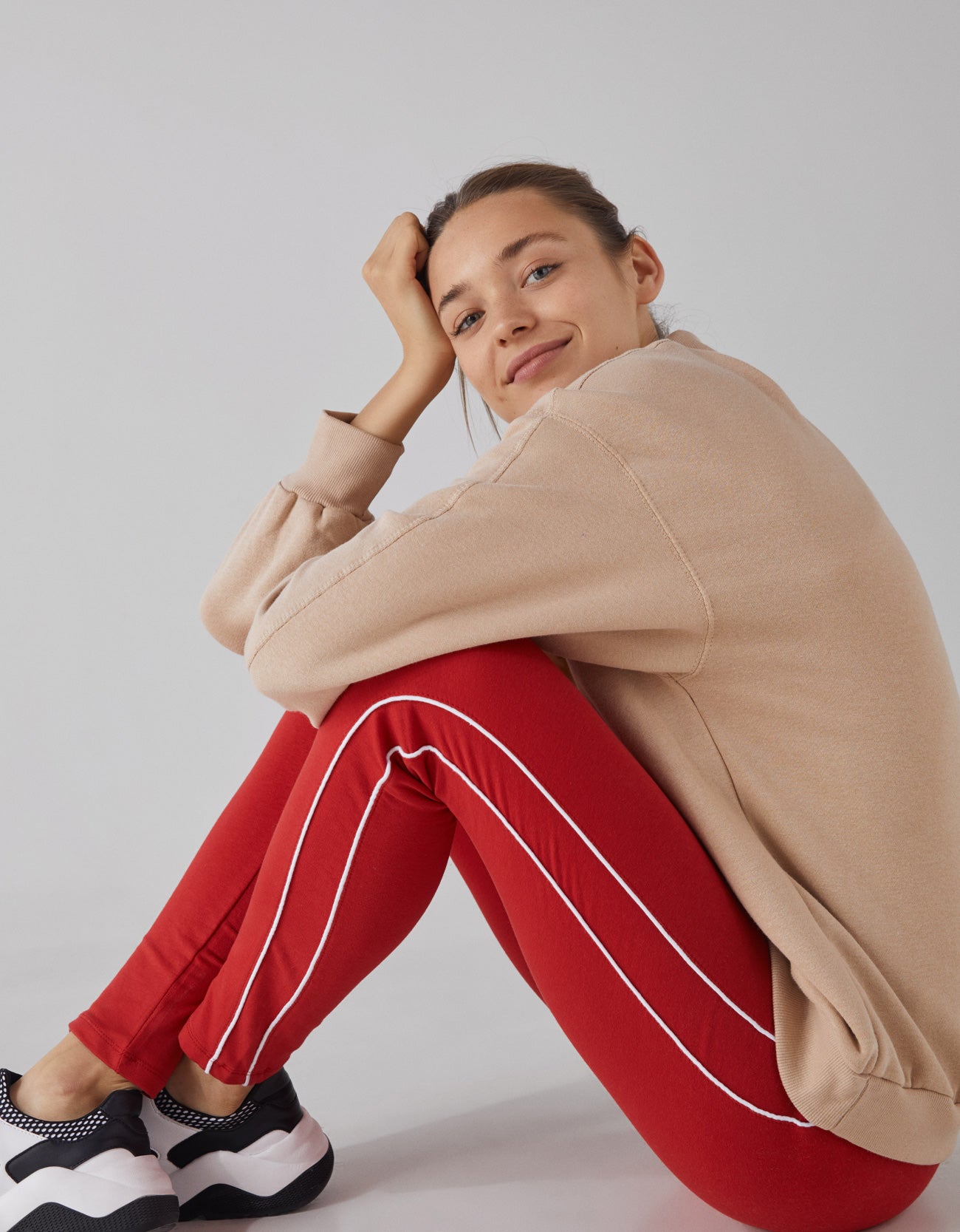 Mystic Side Stripes Plush Leggings orangejeansco